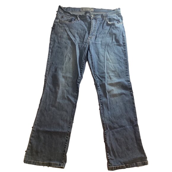 Steve & Barry's Denim - Steve & Barry’s Womens Denim Jeans Boot Leg Normal Rise Blue Size 16S